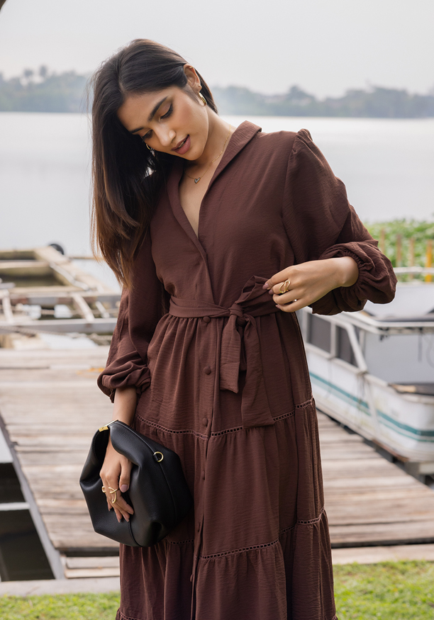 CEFALO BROWN CHIC DRESS